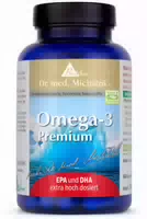 Omega 3 Premium | 1000mg Fischöl Konzentrat | 60 Kapseln | Dr Med Michalzik