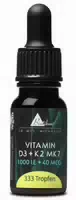 Vitamin D3 K2 Tropfen Vegan | 1000 i E 40 μg Mk7 All Trans | 10 ml 333 Tropfen | Dr Med Michalzik