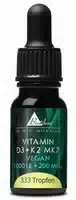 Vitamin D3 K2 Tropfen Vegan | 5000 i E 200 μg Mk7 All Trans | 10 ml 333 Tropfen | Dr Med Michalzik