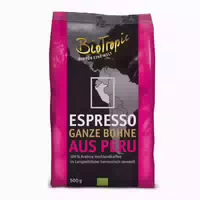 Biotropic Espresso Ganze Bohne Peru 100% Arabica 500 G