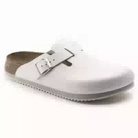 Birkenstock Clog Boston Super Grip, Naturleder, Schwarz, Weite Normal