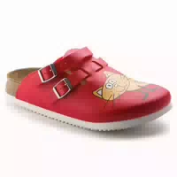 Birkenstock Clog Kay Superlauf, Birko Flor, Cat Red, Schmal