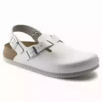 Birkenstock Clog Tokio Super Grip, Naturleder, Weiß, Weite Normal
