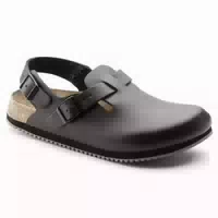 Birkenstock Clog Tokio Super Grip, Naturleder, Schwarz, Weite Normal