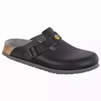 Birkenstock Damen Herrenpantolette Boston Esd Schwarz, Schmal