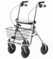 Bischoff & Bischoff Senio Standard Rollator mit Beidseitig Bremsen und Faltbar Inkl Zubehör