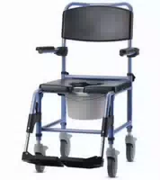 Bischoff & Bischoff Ts Aqua Aluminium Toilettenrollstuhl mit Lenkrollen Inkl Toiletteneimer