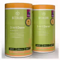 Bitterliebe 3 in 1 Darm Komplex Pulver | mit 6 Mrd Darmbakterien 2 X 480 g
