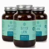 Bitterliebe Omega 3 Vegan Kapseln Hochdosiert aus Pflanzlichem Algenöl Hochwertigem Epa und Dha Premium Omega 3 Fettsäuren für Veganer Leicht Schluckbar 1x 90 st 1 st