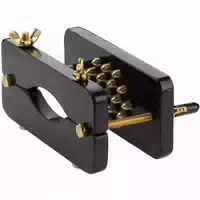 Black Label Black Label Hodenquetscher mit Stacheln aus Acryl Schwarz