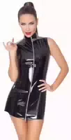 Kleid Aus Lack Mit 2 Wege Reißverschluss Vorne