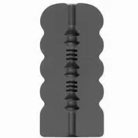 All Black Spiralstruktur Masturbator mit Ergonomischem Griff