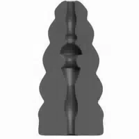 All Black Spiralstruktur Masturbator mit Intensiver Innenstruktur