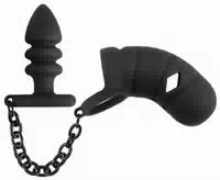 Peniskäfig „cock Cage With Butt Plug“ Mit Analplug