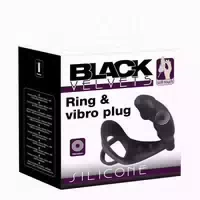 Black Velvets Vibro Penisring Mit Plug P Stimulation 1 St