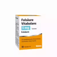 Folsäure Vitabalans 5mg Folsäure Tabletten 50 st Tabletten