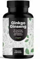 Bloom Naturals Ginkgo Ginseng Tabletten