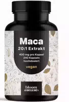 Bloom Naturals Maca Gold Kapseln Hochdosiert 240 Kapseln 80 Tage Vorrat