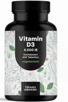 Bloom Naturals Vitamin D3 Tabletten 4000 Ie