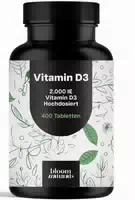 Bloom Naturals Vitamin D3 Tabletten 2000 Ie Hochdosiert 400 Tabletten