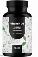 Bloom Naturals Vitamin D3 Tabletten 20000 Ie Hochdosiert 240 Tabletten Langzeitvorrat