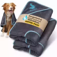Bluepet Hundehandtuch Schnell Trocknend & Saugfähig für Kleine & Große Tiere 100x60cm