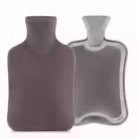 Blumtal Wärmflasche Mit Bezug Grau