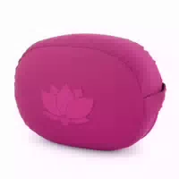 Bodhi Meditationskissen Oval, Dinkelfüllung, Aubergine Stick Lotus Aubergine