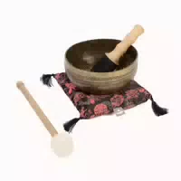 Bodhi Tibetische Klangschale Mit Tara, Inkl Kissen, Holzklöppel, Filz Klöppel & Bw Beutel
