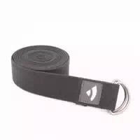 Bodhi Yogagurt Asana Belt, Metallringe Baumwolle Anthrazit 910 Mra