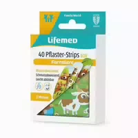 Lifemed Pflaster Strips Box 6 Cm X 1,7 Cm Farbig Farmtiere, 48 Pack 1920 St
