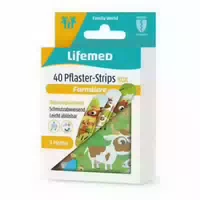 Lifemed Pflaster Strips Box 6 cm X 1,7 cm Farbig Farmtiere