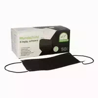 Medi Inn Mundschutz Mit Elastikbändern Und Nasenbügel Typ Ii 3 Lagig Schwarz 10x50 St