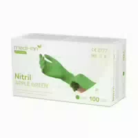 Medi Inn Nitril Apple Green Einmalhandschuhe, Apfelgrün, Puderfrei, Gr Xs