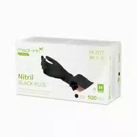 Medi Inn Nitril Black Plus Einmalhandschuhe, Schwarz, Puderfrei, Gr S 1000 st