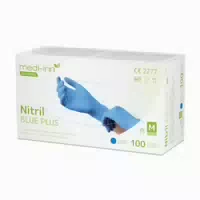 Medi Inn Nitril Blue Soft Einmalhandschuhe, Blau, Puderfrei, Gr S 1000 st