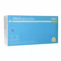 Medi Inn Nitril Blue Extra Einmalhandschuhe, Puderfrei, Gr S 1000 St