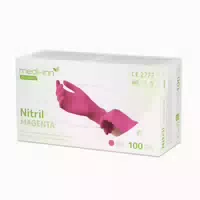 Medi Inn Nitril Magenta Einmalhandschuhe, Puderfrei, Gr Xs 100 St