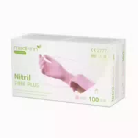 Medi Inn Nitril Pink Plus Einmalhandschuhe, Puderfrei, Gr Xl 1000 St