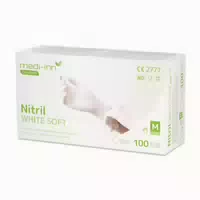 Medi Inn Nitril White Soft Einmalhandschuhe, Weiß, Puderfrei, Gr S 1000 St