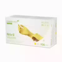 Medi Inn Nitril Yellow Einmalhandschuhe, Gelb, Puderfrei, Gr Xl