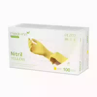 Medi Inn Nitril Yellow Einmalhandschuhe, Gelb, Puderfrei, Gr Xl 1000 St