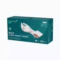 Medi Inn Pro Clinic Perfect White Nitril Einmalhandschuhe, Weiß, Puderfrei, Gr S 2000 st