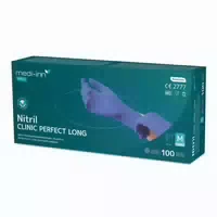 Medi Inn Pro Nitril Clinic Perfect Long Einmalhandschuhe Puderfrei, Gr Xl 100 st