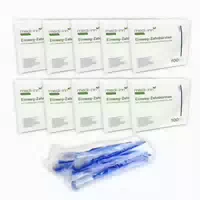 Medi Inn Einmalzahnbürsten Mit Zahnpasta, Einzeln Hygienisch Verpackt, Blau 10x100 St
