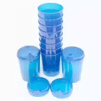 Medi Inn Schnabelbecher Set 10 Unterteile 20 Deckel 250 Ml Blau 1 St