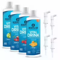 4 X Vital Zero Drink Je 1000ml 4 X Dosierpumpe Spender