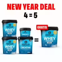 Exklusiver Deal Xl: 4=5 Protein Doppelpack mit Creatine 1000 G, Omega 3 Gratis Whey