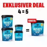 Exklusiver Welcome Deal: 4=5 Essentials Pack Gratis Whey