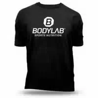 Bodylab24 T Shirt Schwarz mit Weißem Schriftzug S